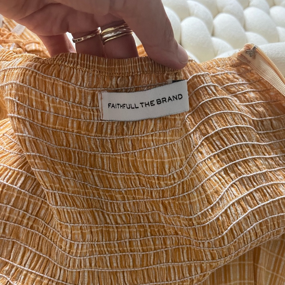 Faithful the brand. Size petite/xs. Cute orange color with ruffle straps.